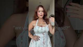 The answer is no 🤍 #hair #hairtransformation #redhair #transition