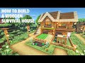 [Minecraft] How to Build a Stylish Survival House / オシャレなサバイバルの家の作り方