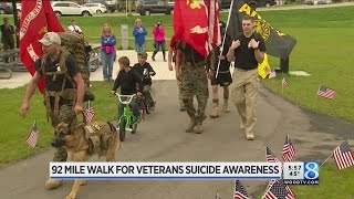 Group begins 92-mile walk for veteran suicide awareness