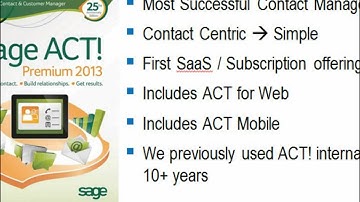 Sage ACT 2013! - Pros and Cons