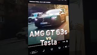 Наказал идиота на Mercedes GT 63 S AMG vs Tesla