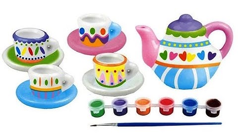 create your own - paint tea set - part 2