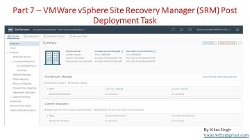 Part 7 – VMWare vSphere Site Recovery Manager (SRM) Post Deployment Configuration Task