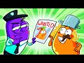 Police Chase Thief || Funny Cartoons by Pear Couple
