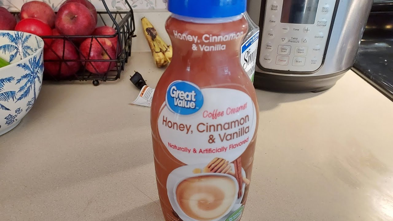 Great Value ( Walmart Brand) Honey,Cinnamon & Vanilla Coffee Creamer Sip N Review