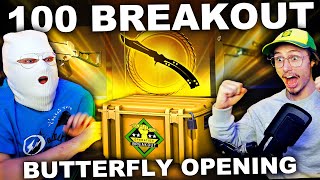 100 Breakout Cases Knife Unboxing With