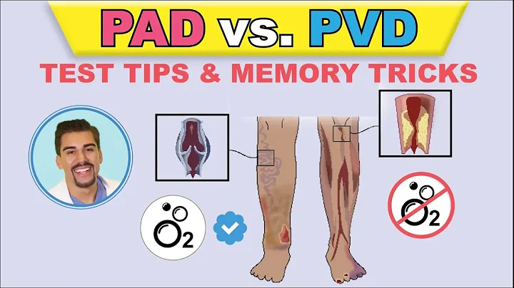 PAD vs PVI cartoon animation & memory tricks peripheral arterial disease pathophysiology, signs