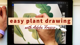 Easy plant painting on an iPad tutorial | Adobe Fresco beginners 🌿