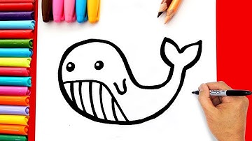 Cách vẽ con cá heo đơn giản nhất  - Vẽ con cá heo dễ nhất