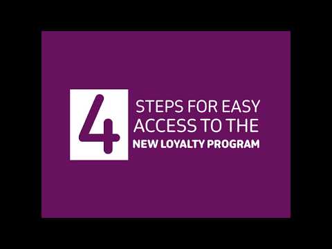 4 steps for easy access to the new loyalty program