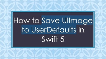 How to Save UIImage to UserDefaults in Swift 5