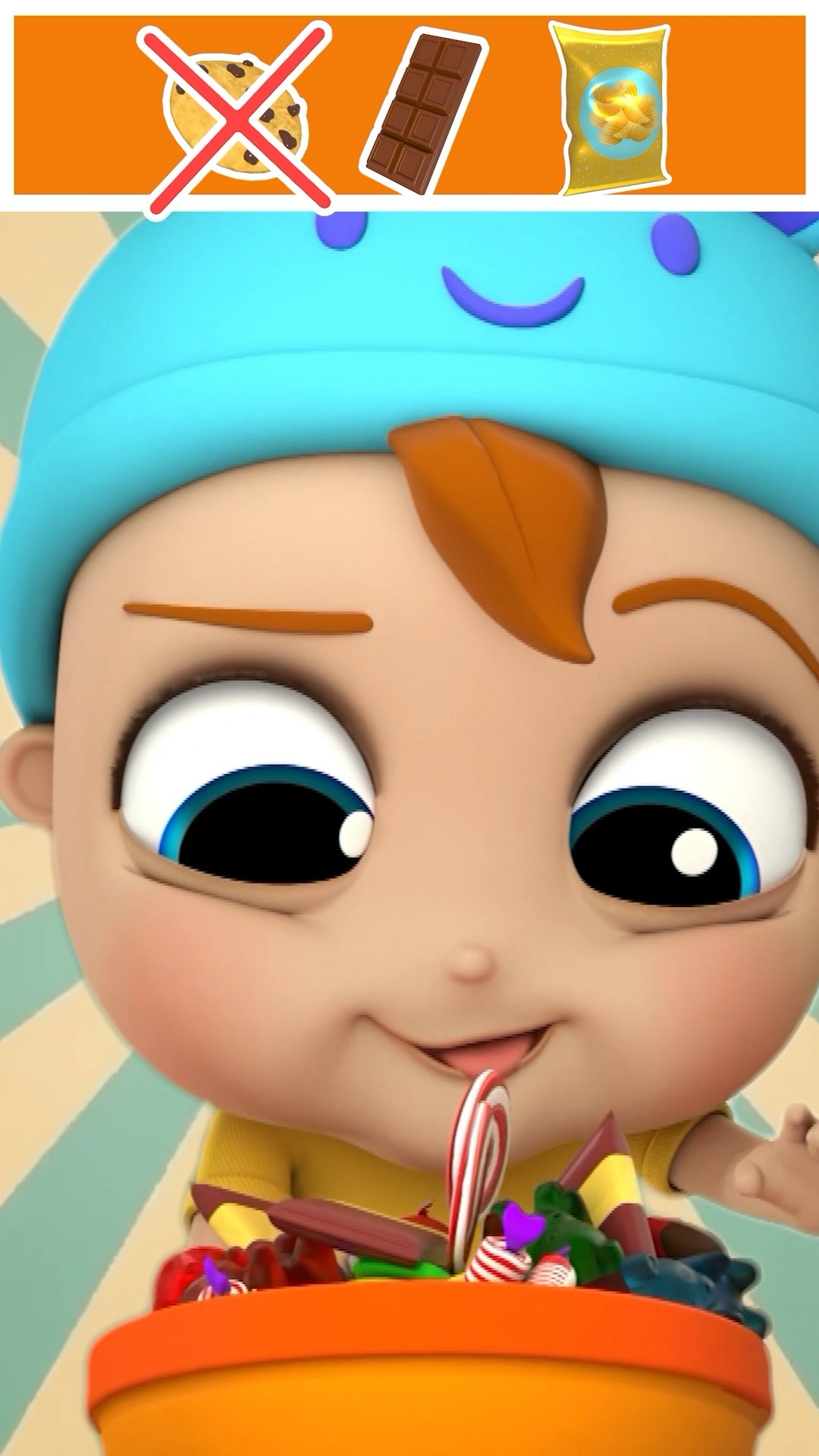 Snacks or Bedtime? Oh no upset stomach… #littleangel #snacks #nurseryrhymes #babyjohn