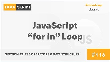 #116 JavaScript for-in Loop | ES6 Operators & Data Structures | A Complete Modern JavaScript Course