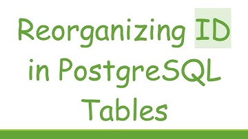 Reorganizing ID in PostgreSQL Tables