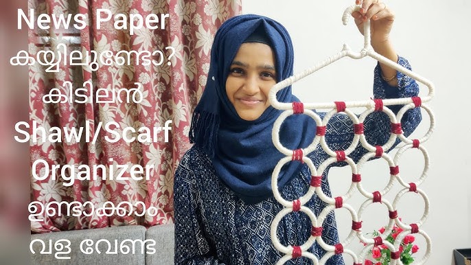 Diy shawl or hijab or scarf organizer