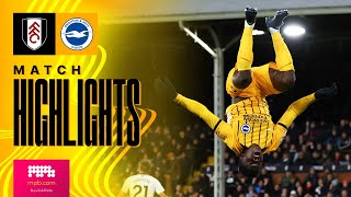 Video highlights for Fulham 3-1 Brighton