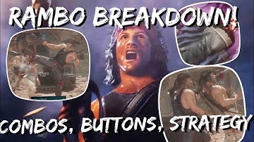 Rambo Breakdown! All Buttons/Combos/Specials Explained! MK11 Ultimate Rambo Gameplay Guide