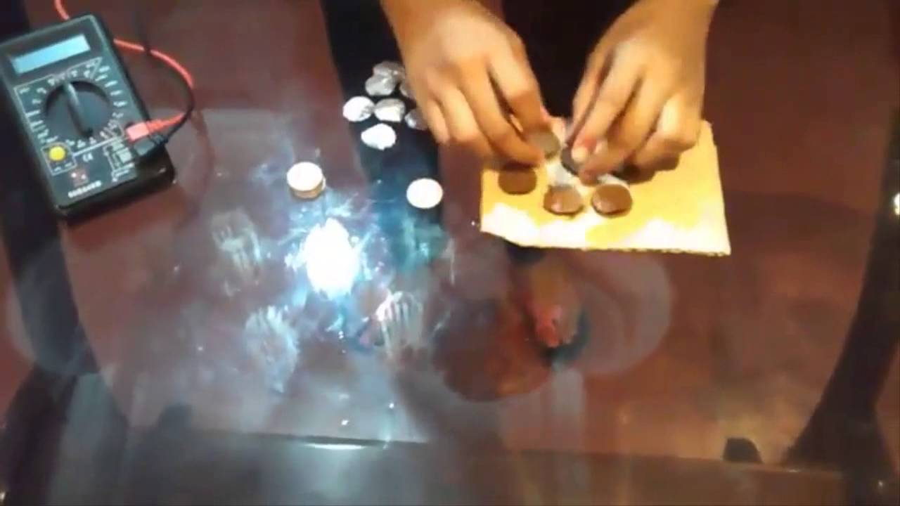 como hacer batería casera con cobre y aluminio - YouTube