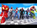 TEAM SPIDER-MAN VS TEAM DEADPOOL | Running Challenge #7 (Funny Contest) - GTA V Mods