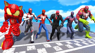 TEAM SPIDER-MAN VS TEAM DEADPOOL | Running Challenge #7 (Funny Contest) - GTA V Mods