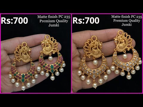 1 Gram Gold Chandbali Earrings With Price (chandbali Earrings Buy Online)