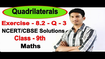 Chapter 8 Exercise 8.2 Question 3 - Quadrilaterals Class 9 Maths - NCERT Solutions