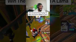 Unc Crashed Out Trying To Win The Game With A Lama! #fortnite #funny #gaming #aprilfools