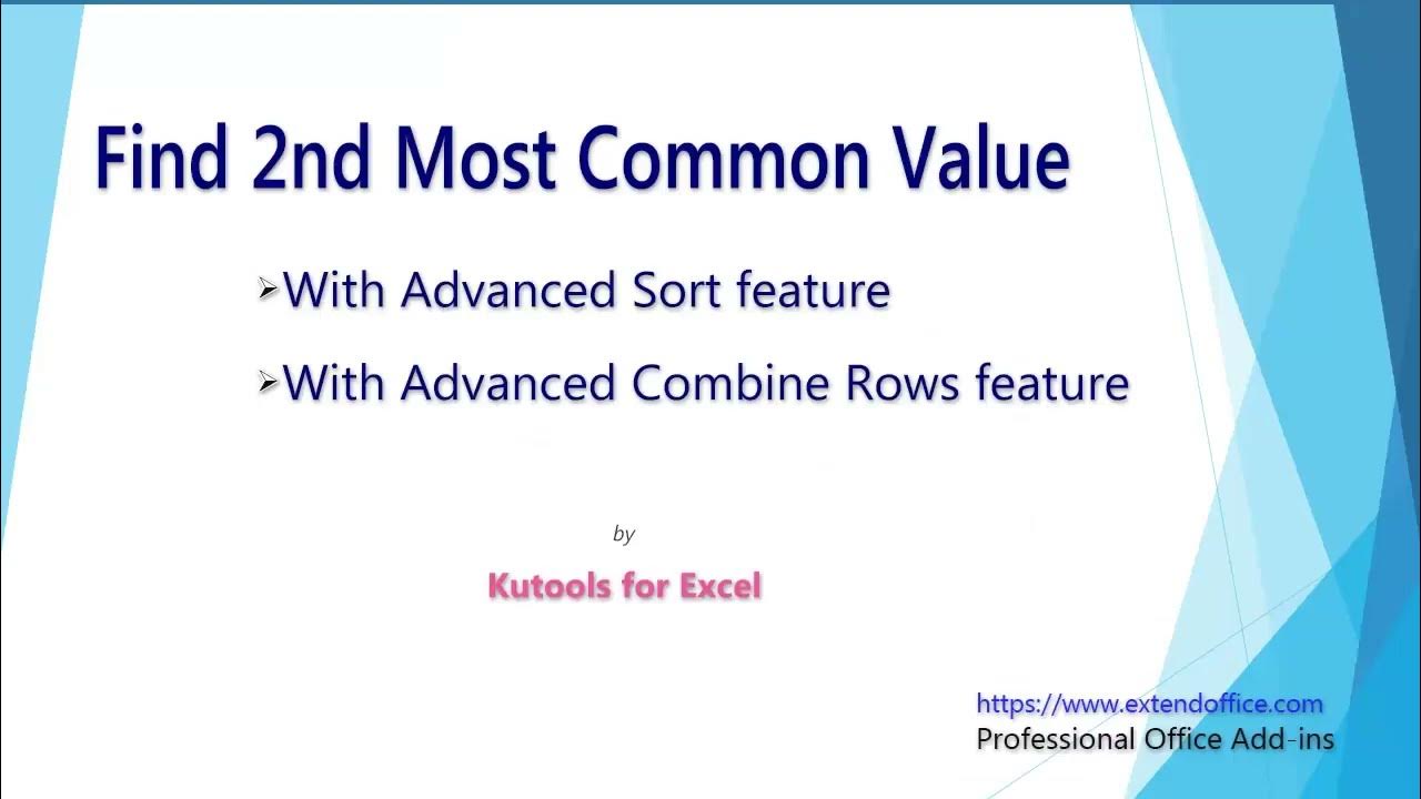 how-to-find-the-second-most-common-frequent-number-or-text-in-excel