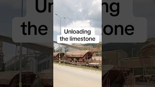 Unloading the limestone #howitsmade #limestone #lime #insidefactory #industry #quarry #construction