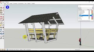 Беседка своими руками. Чертеж в SketchUp.