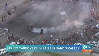 Dangerous "Street Takeover" in San Fernando Valley