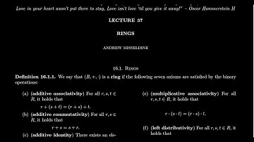 Rings (Abstract Algebra)