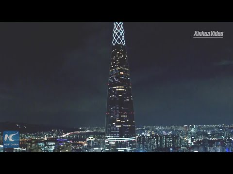South Korea's tallest tower lights up for Wuhan