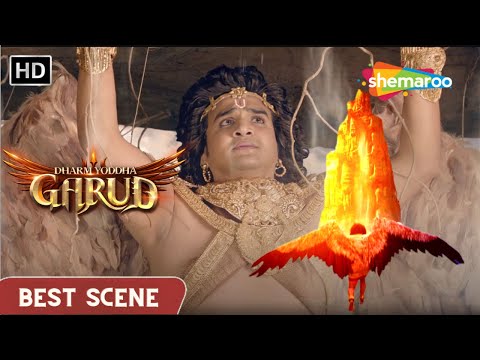 गरुड़ ने नारायण के आर्शीवाद से उठाया मंदराचल पर्वत | Dharm Yoddha Garud |  Best Scene 86 - THEDIVINEINDIA