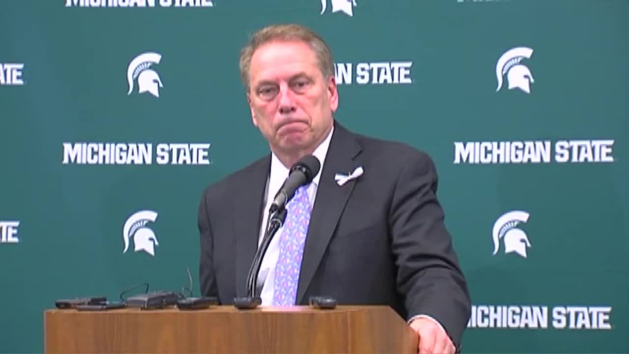 Full exchange between Michigan State's Tom Izzo, ESPN's Tisha Thompson