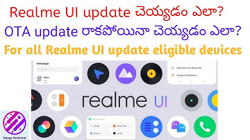 Realme UI manual update without OTA or data loss detailed explanation||in Telugu||