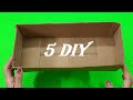 5 Awesome Ideas From Cardboard and Waste Material | Easy and Useful DIY