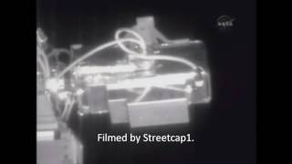 Best NASA UFO FOOTAGE EVER! = STS 132 - UFO Fleet.Space Station Fly By! Same as Lake Erie Ufos!