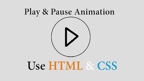 Play & Pause Animation Using HTML & CSS Indonesia