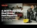 VEVOR Stud Welder Dent Repair Kit: 2 Guns, 6 Modes, Extended Handle, Padded Seat &amp; Accessory Tray.