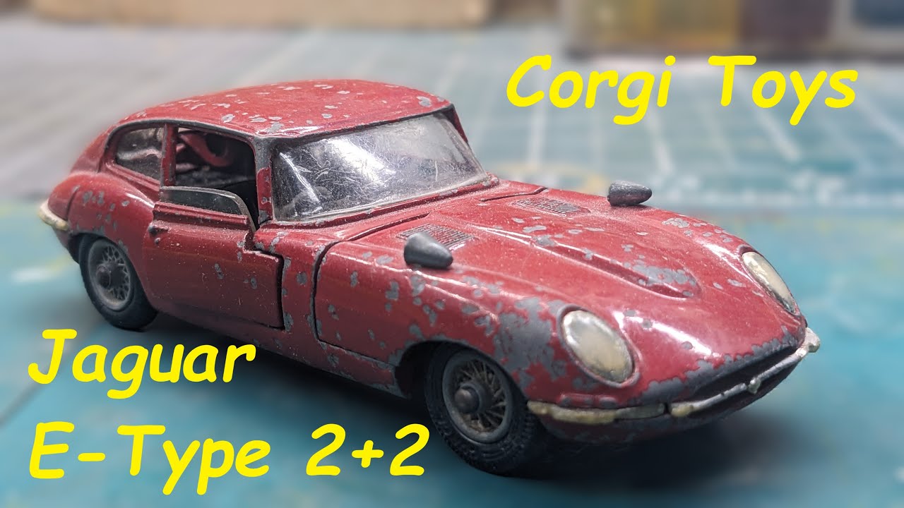Jaguar E-Type 2+2 by Corgi Toys of Gr. Britain - issued 1968 - YouTube
