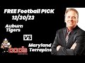 Free Football Pick Auburn Tigers vs Maryland Terrapins Prediction, 12/30/2023 College Football