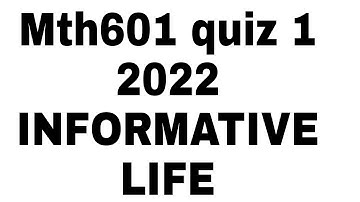 MTH601 quiz 1 2022