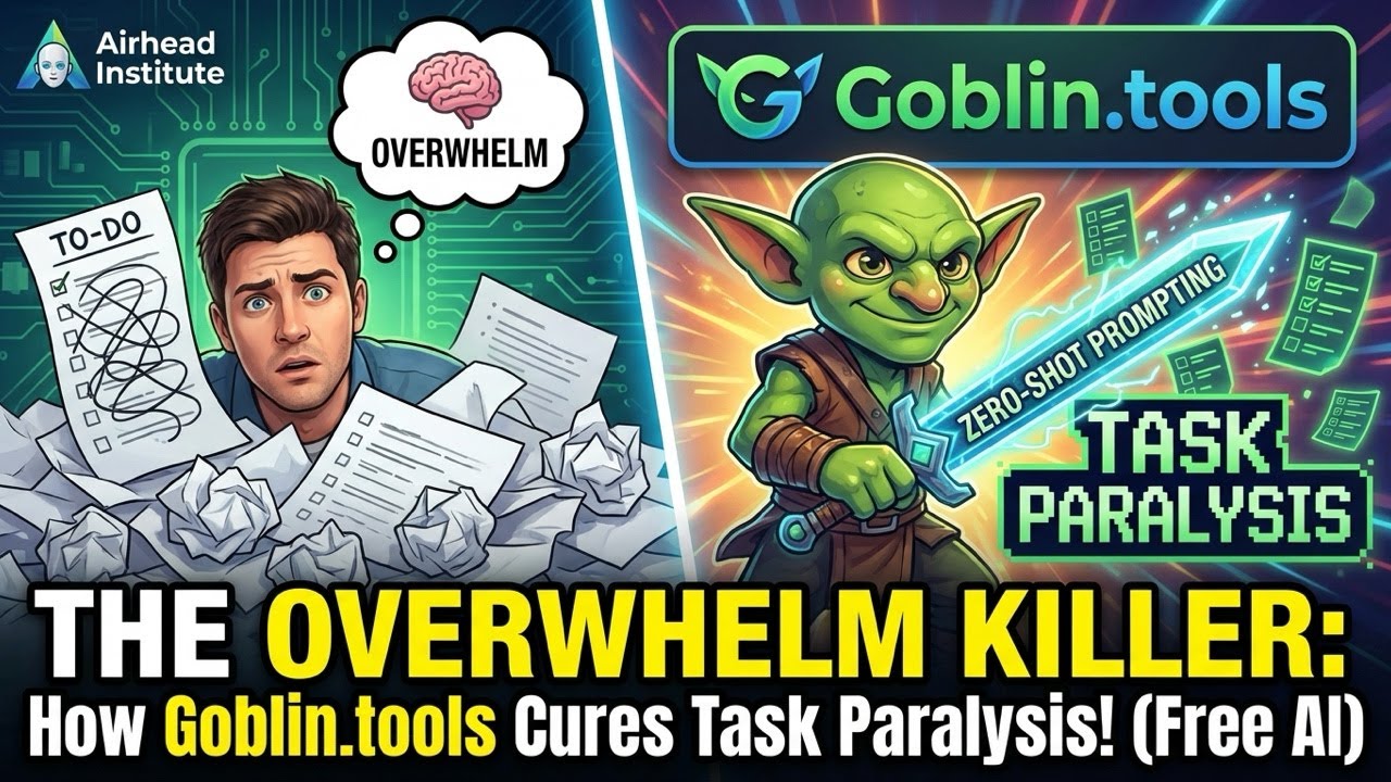 📱 The Overwhelm Killer: How Goblin.tools Cures Task Paralysis! (Free AI) | Airhead Institute