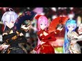 [MMD] 響喜乱舞/KyoukiRanbu　Tda Luka Miku Haku ChinaDress