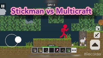 Stickman vs Multicraft - Noob vs Pro Survival Gameplay Walkthrough Part ( 2 ) Games ///