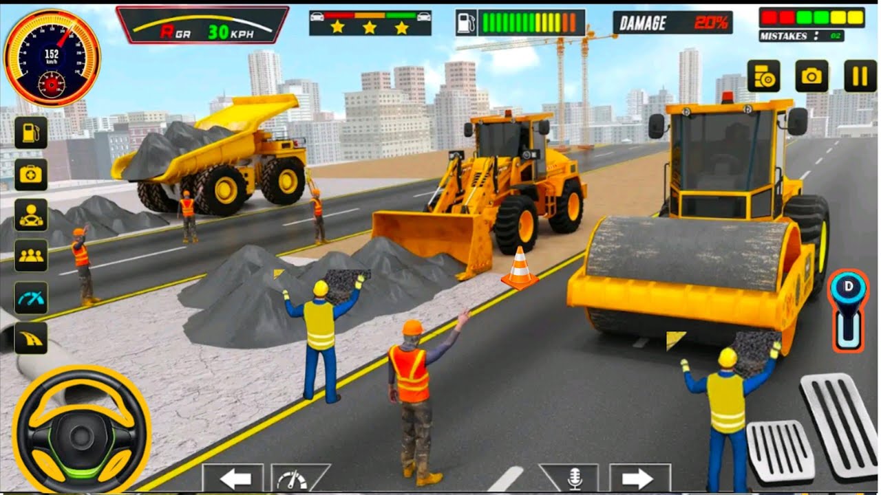 🕹🚨 EXCAVATOR MACHINE Construction road - android gameplay