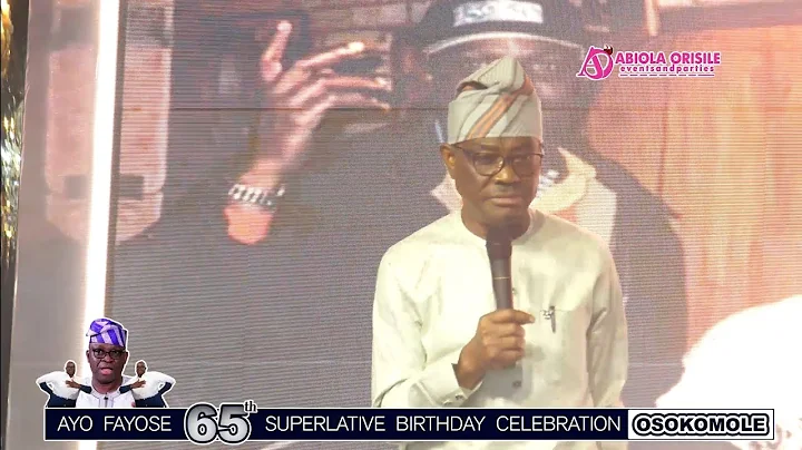 WIKE TO FAYOSE! YOU'RE MY FRIEND FOREVER,  WIKE PRAISES FAYOSE AT HIS 65TH BIRTHDAY CEREMONY.