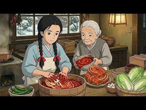 On the First Snowy Day, We Make Kimchi | Ghibli-Style Video
