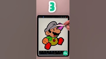 Guess the COLOR - Mario Time - PROCREATE #Shorts
